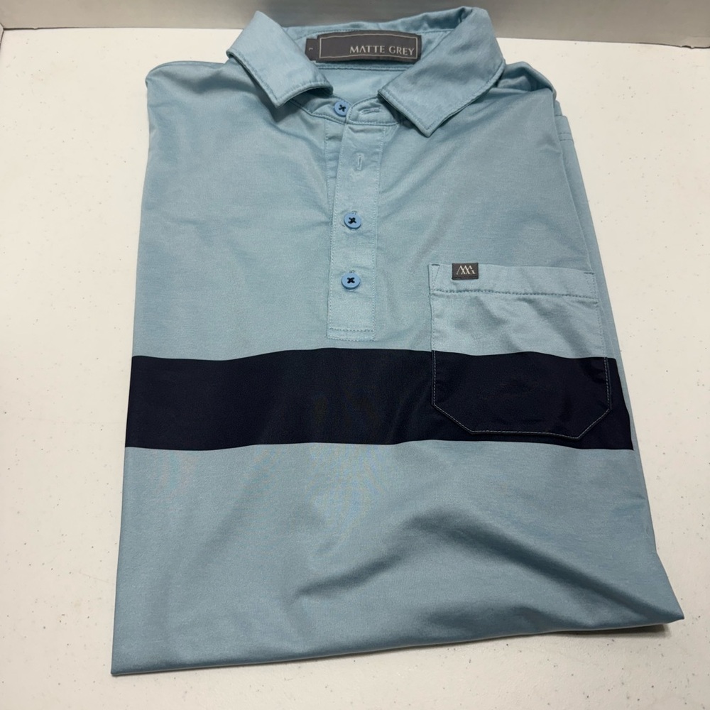 Matte Grey Polo Size Large